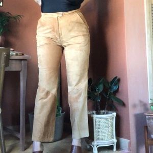 Danier Suede Leather Pants High Waisted